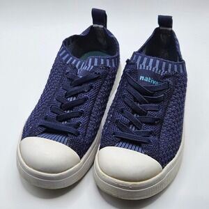 Native Kids‎ Shoes Dark Blue Knit Slip On Sneakers Size C13